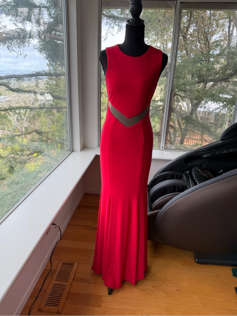 LIKE NEW Betsy and Adam Red Sleeveless Maxi Dress, Size 2